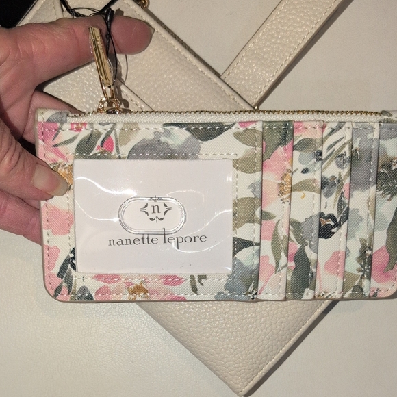 Nanette Lepore Beige Wallet with Floral Accent - Picture 7 of 13